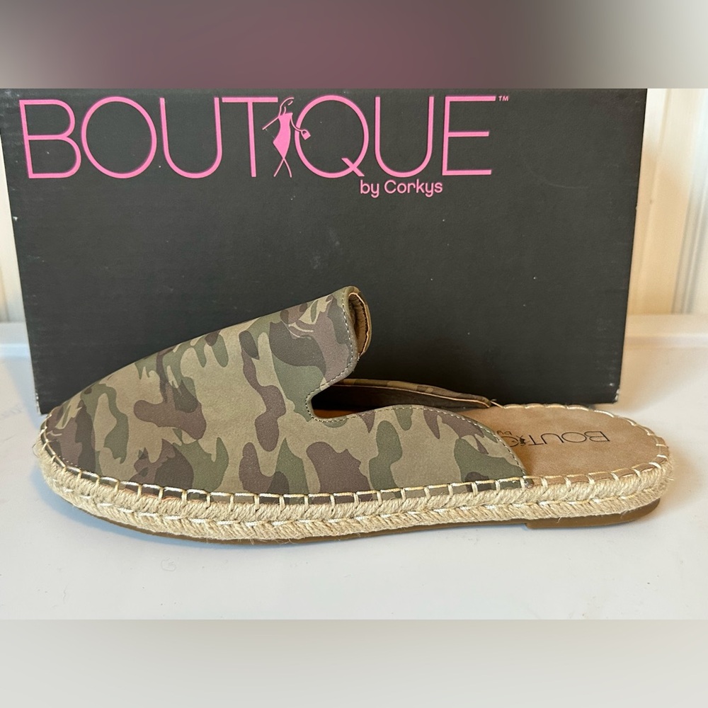 Boutique by Corkys Taffy Camo Espadrille Mules Women’s Size 10 NWT Women's Shoes - Picture 11 of 15